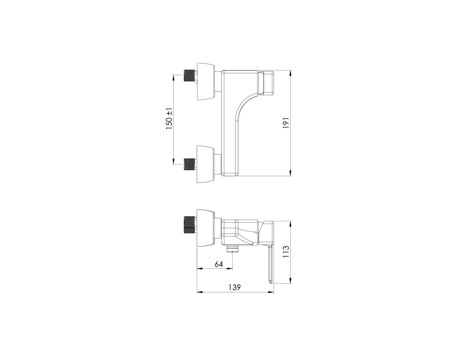 شیر توالت میشل کروم