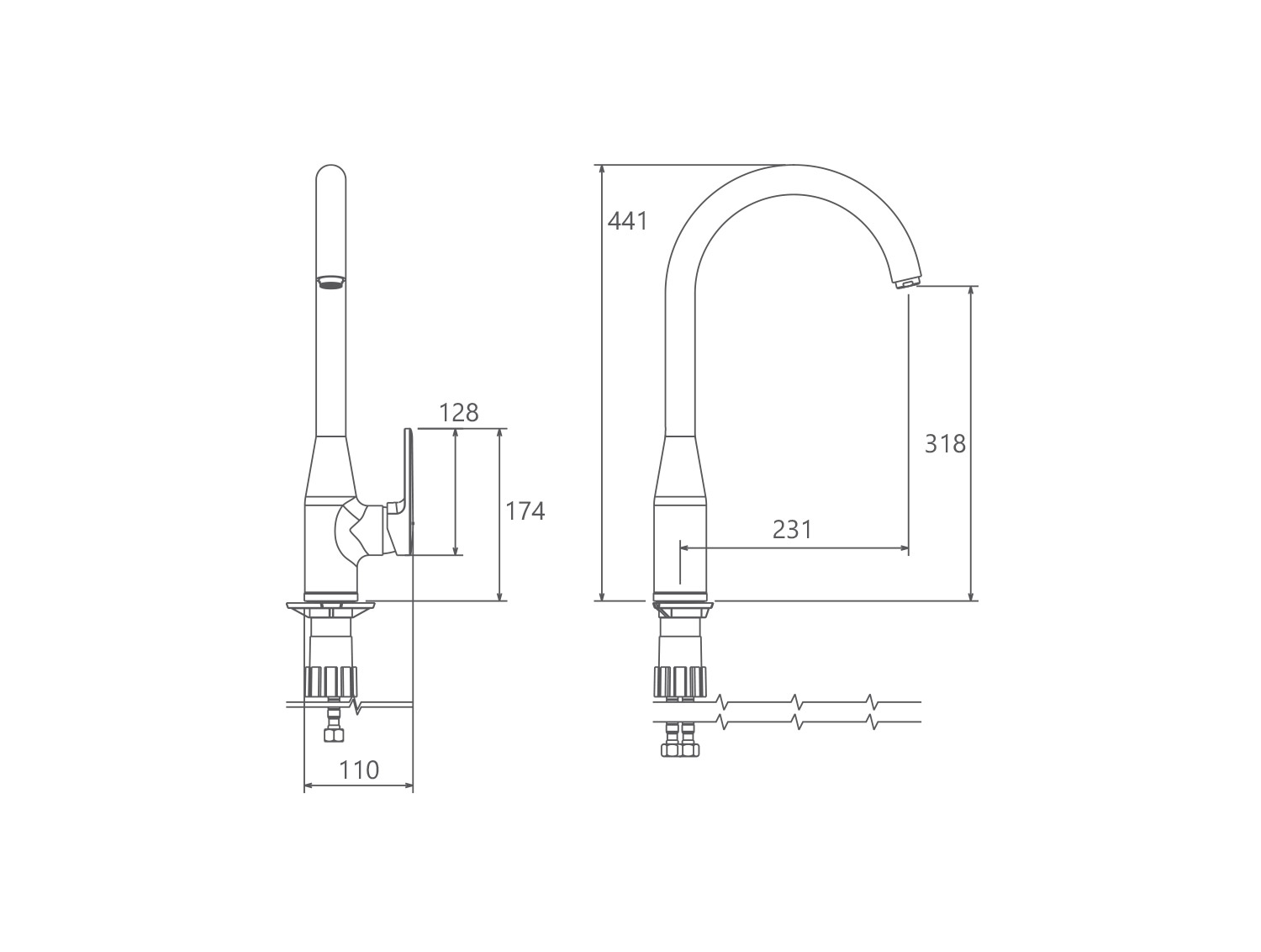 مشخصات فنی شیر ظرفشویی لیون