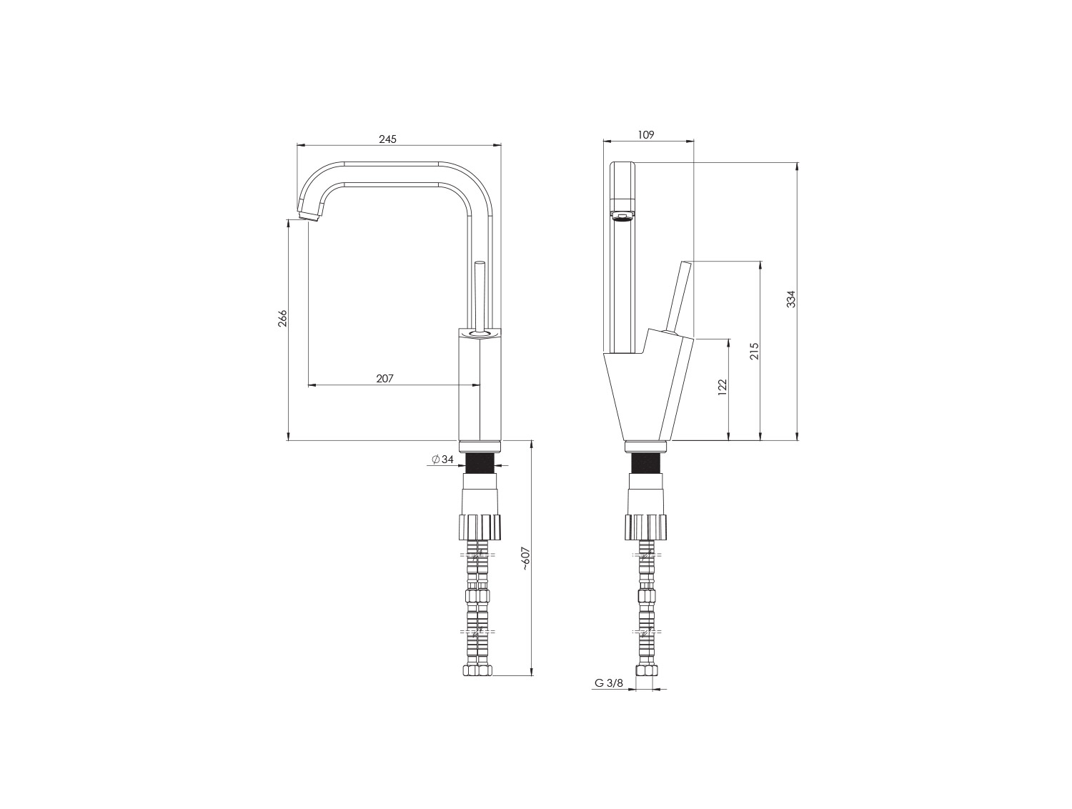 مشخصات فنی شیر ظرفشویی تیفانی