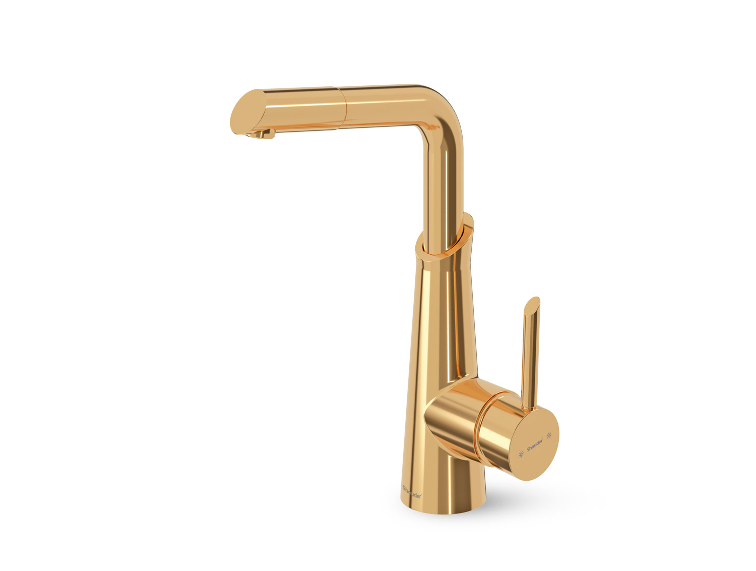 شیر ظرفشویی شاوری آکسل طلایی براق