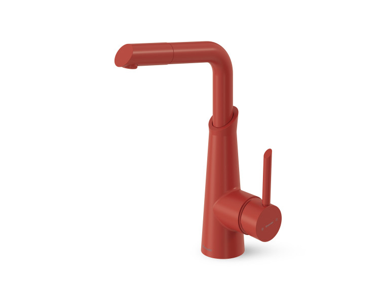 شیر ظرفشویی شاوری آکسل قرمز