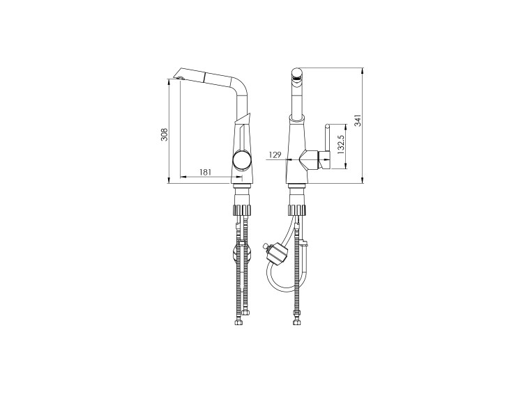 مشخصصات فنی شیر ظرفشویی شاوری آکسل