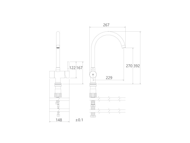 مشخصات فنی شیر ظرفشویی دومنظوره آلستر