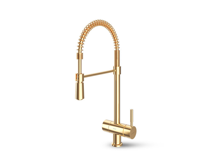 شیر ظرفشویی دومنظوره آلستر فنری طلایی براق