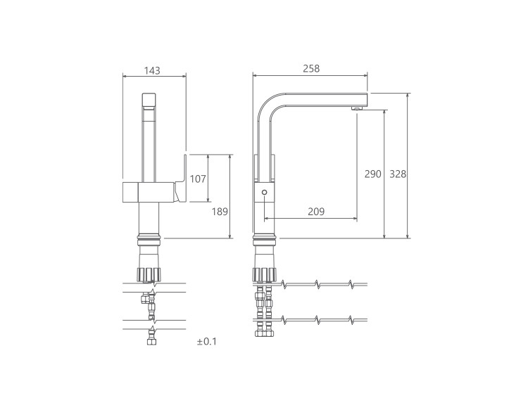 مشخصات فنی شیر ظرفشویی دومنظوره آتلانتیک