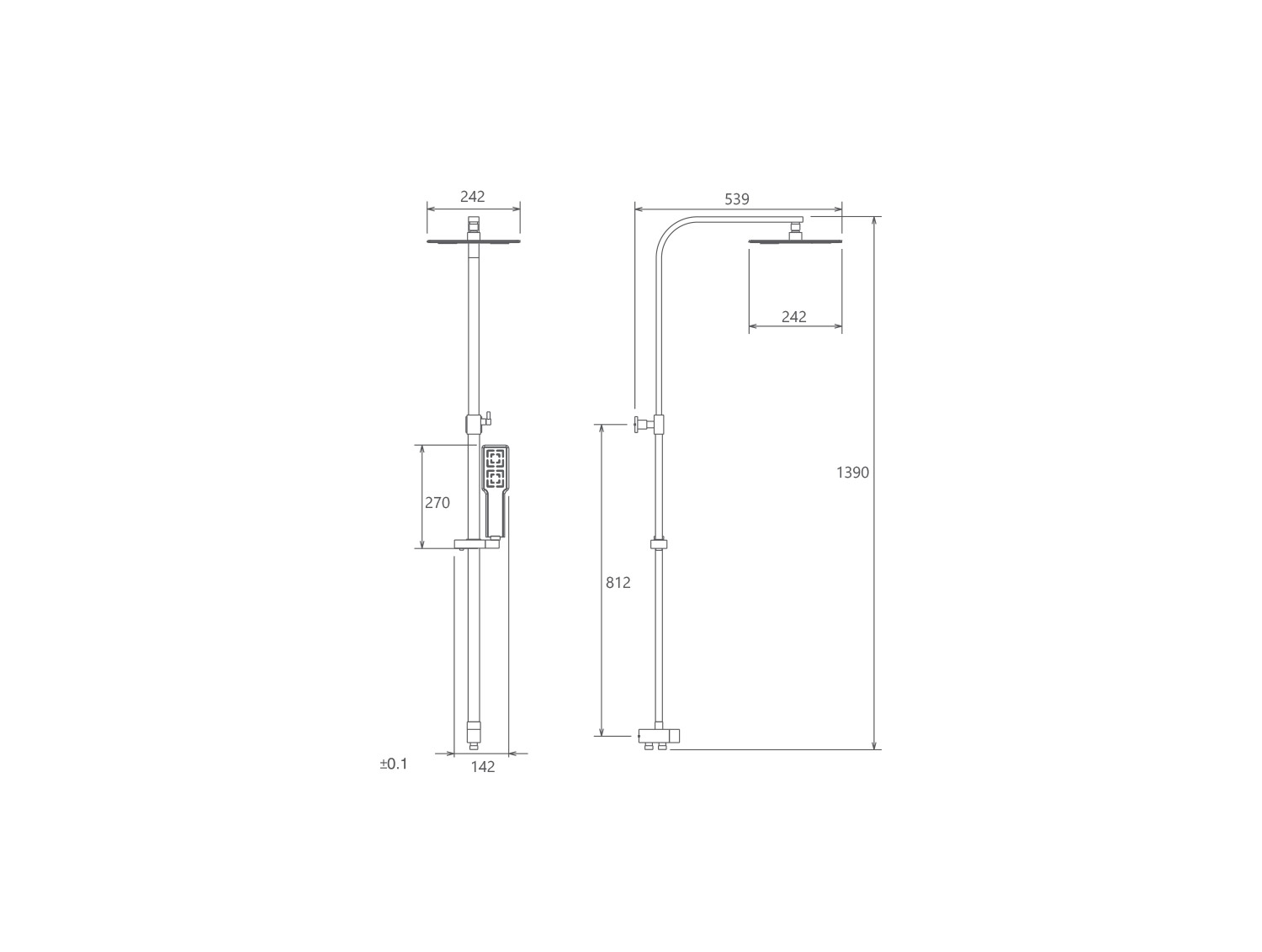 مشخصات فنی علم دوش بارانیا