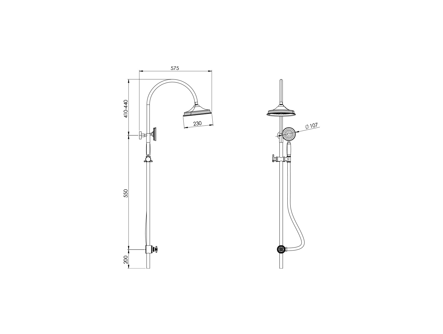 مشخصات فنی علم دوش گلوریس
